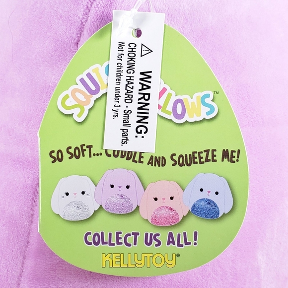 Squishmallow Bubbles the Purple Bunny 8" UltraSoft Stuffed Easter Plush Toy NWT - Picture 10 of 12